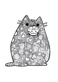 Kolorowanka online: Kolorowanka relaksujący kotek Pusheen